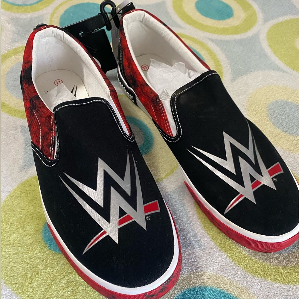 WWE Black Size 11 Slip On Sneakers by Ground Up
